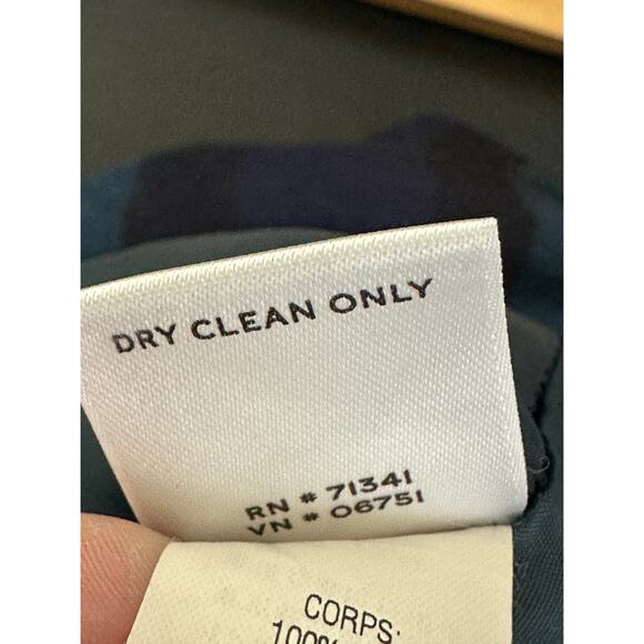 LL Bean Signature Pants Women 16 Blue Green Plaid Wool Trousers Preppy Clue - Picture 7 of 9